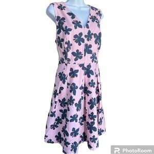 Draper James Eloquii Pink Floral Hibiscus Fit & Fare Dress SZ 12🌸SUMMER SALE🌸